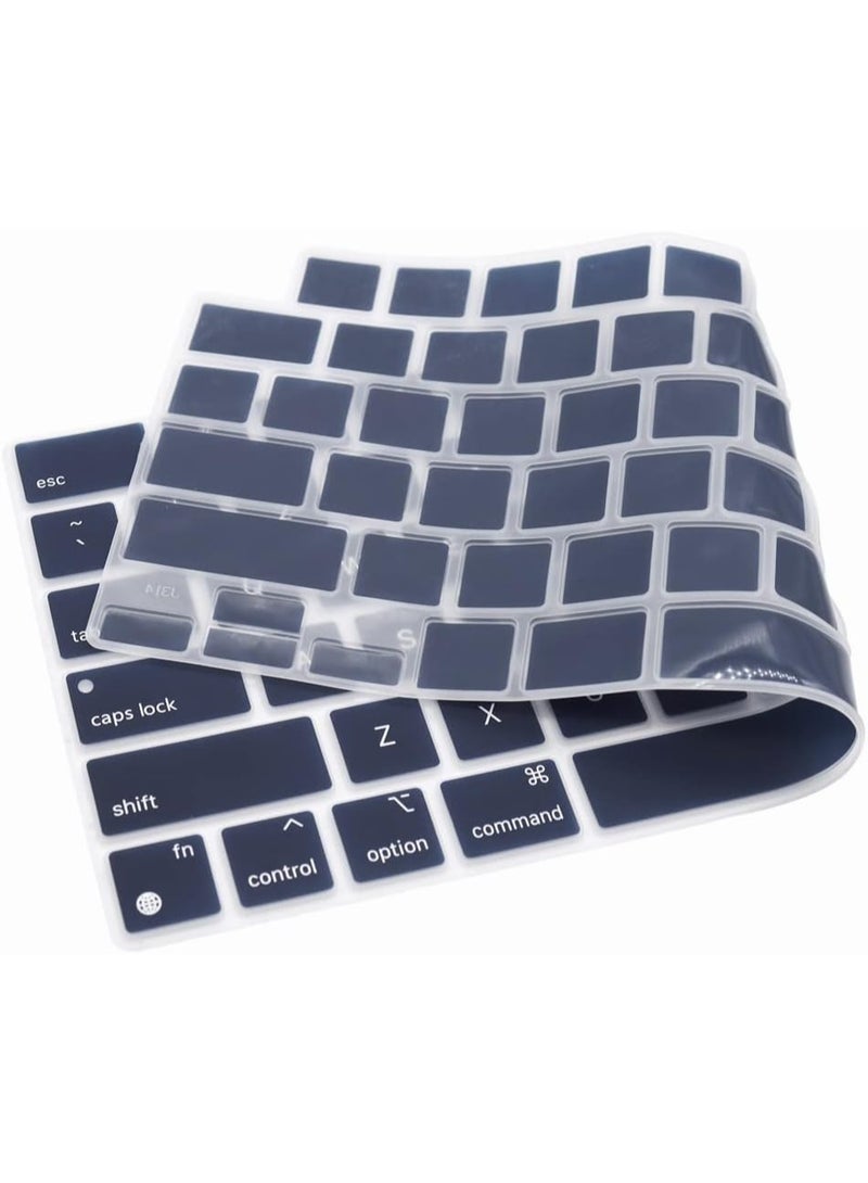 Premium Keyboard Cover Skin for MacBook Air Keyboard 15 inch M5 A3448/M4 A3241/M3 A3114/M2 A2941, Air 13.6" M5 A3449/M4 A3240/M3 A3113/M2 A2681, MacBook Pro Keyboard Cover 14 16 inch M5 M4 M3 M1 M2 A3434/A3427/A3426/A3112/A3401/A3185/A2992A2918/A2779/A2442 &A3403/A3429/A3428/A3186/A2991/A2780/A2485,Blue - Image 3